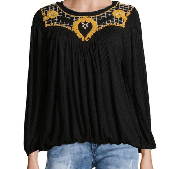 Free People Tops - 🚨NEW LIST! Free People 'Begonia' Embroidered Top
